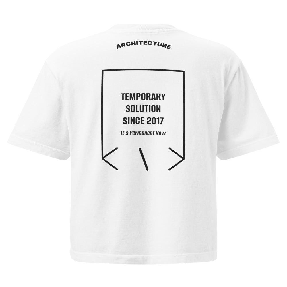 Temporary Solution Since 2017 — White Black back mockup