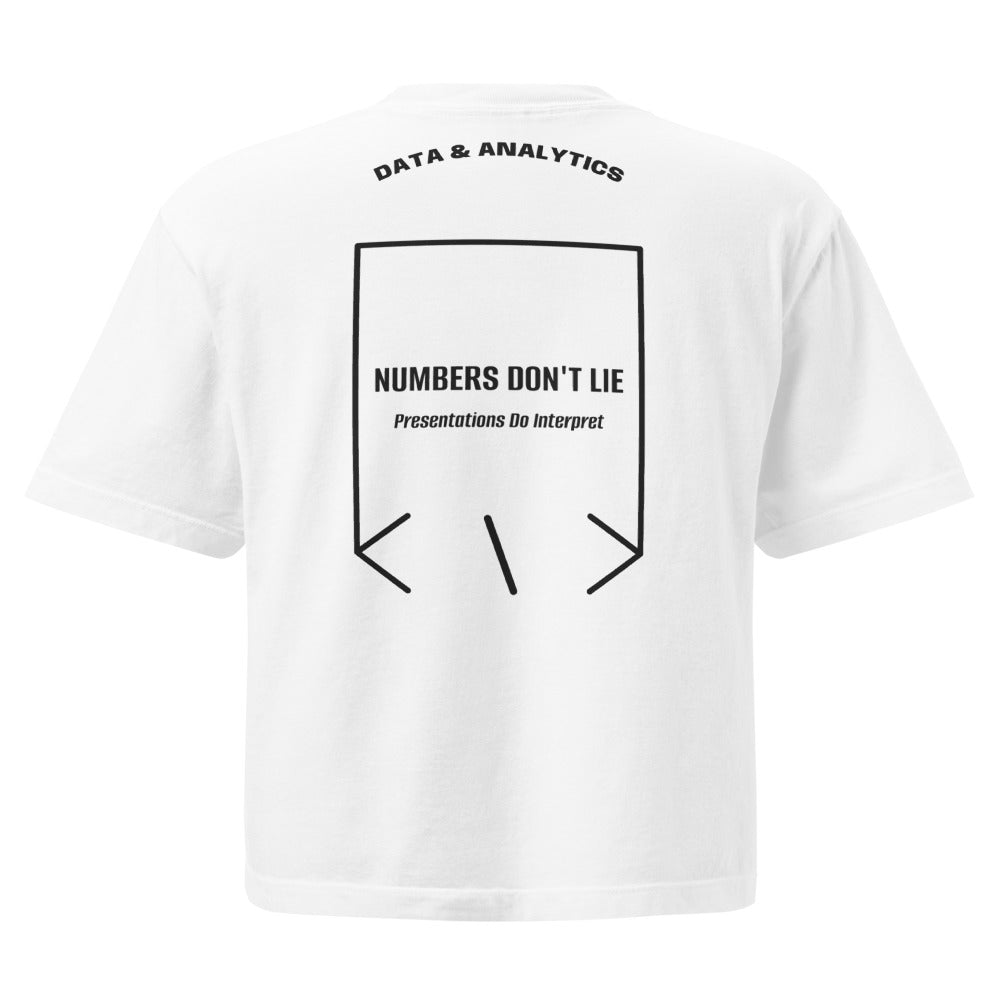 Numbers Don't Lie — White Black back mockup