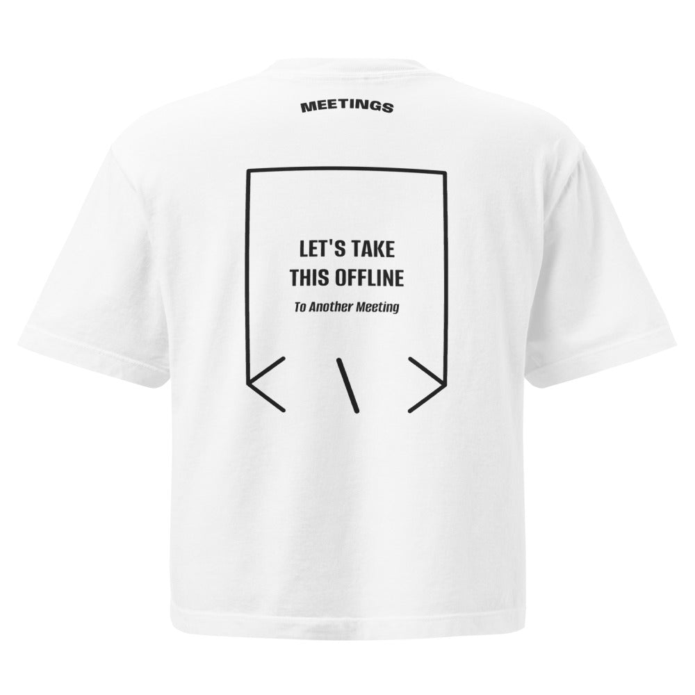 Let's Take This Offline — White Black back mockup