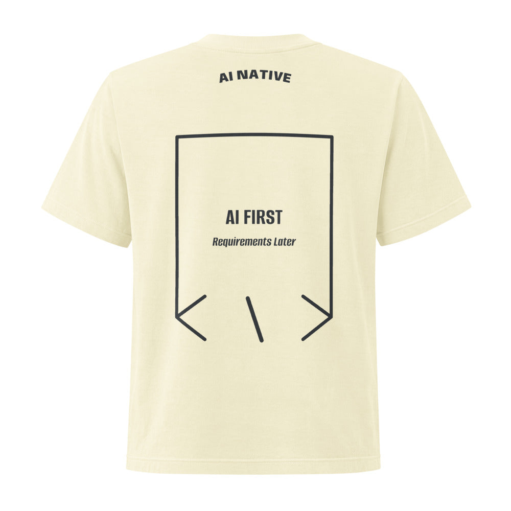 AI First — Buttermilk Washed Black back mockup