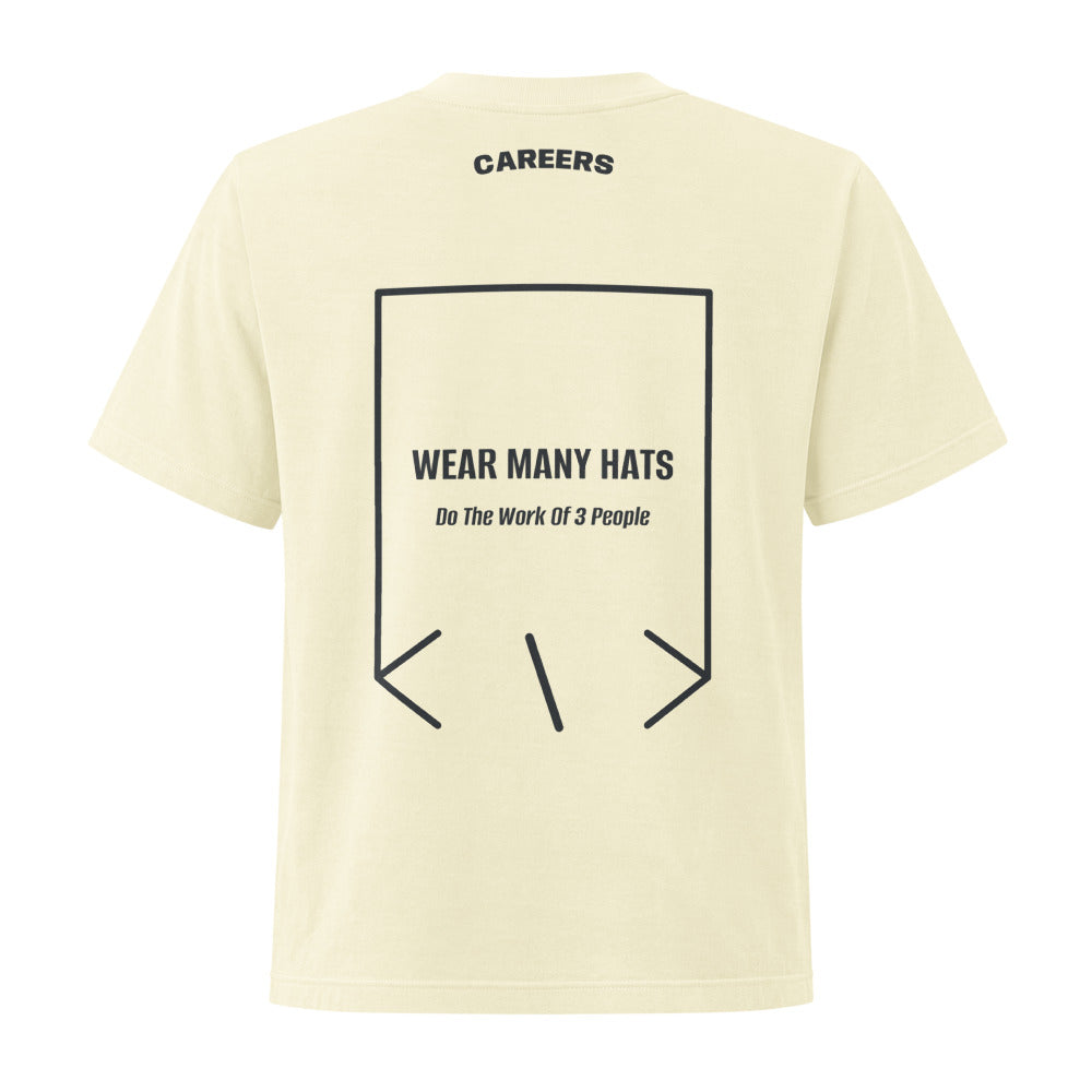Wear Many Hats — Buttermilk Washed Black back mockup