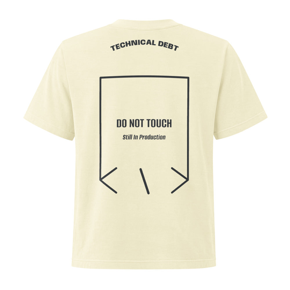 Do Not Touch — Buttermilk Washed Black back mockup