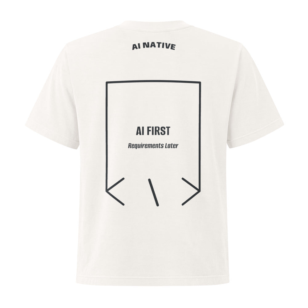 AI First — Vintage White Washed Black back mockup