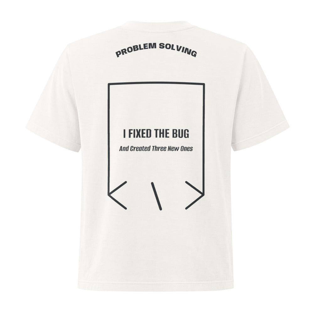 I Fixed The Bug — Vintage White Washed Black back mockup