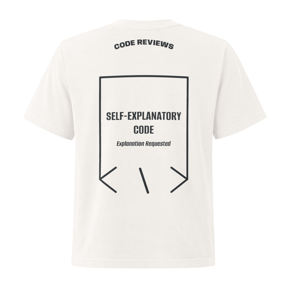 Self-Explanatory Code — Vintage White Washed Black back mockup