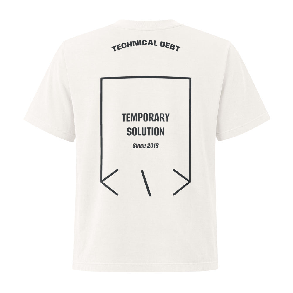 Temporary Solution — Vintage White Washed Black back mockup