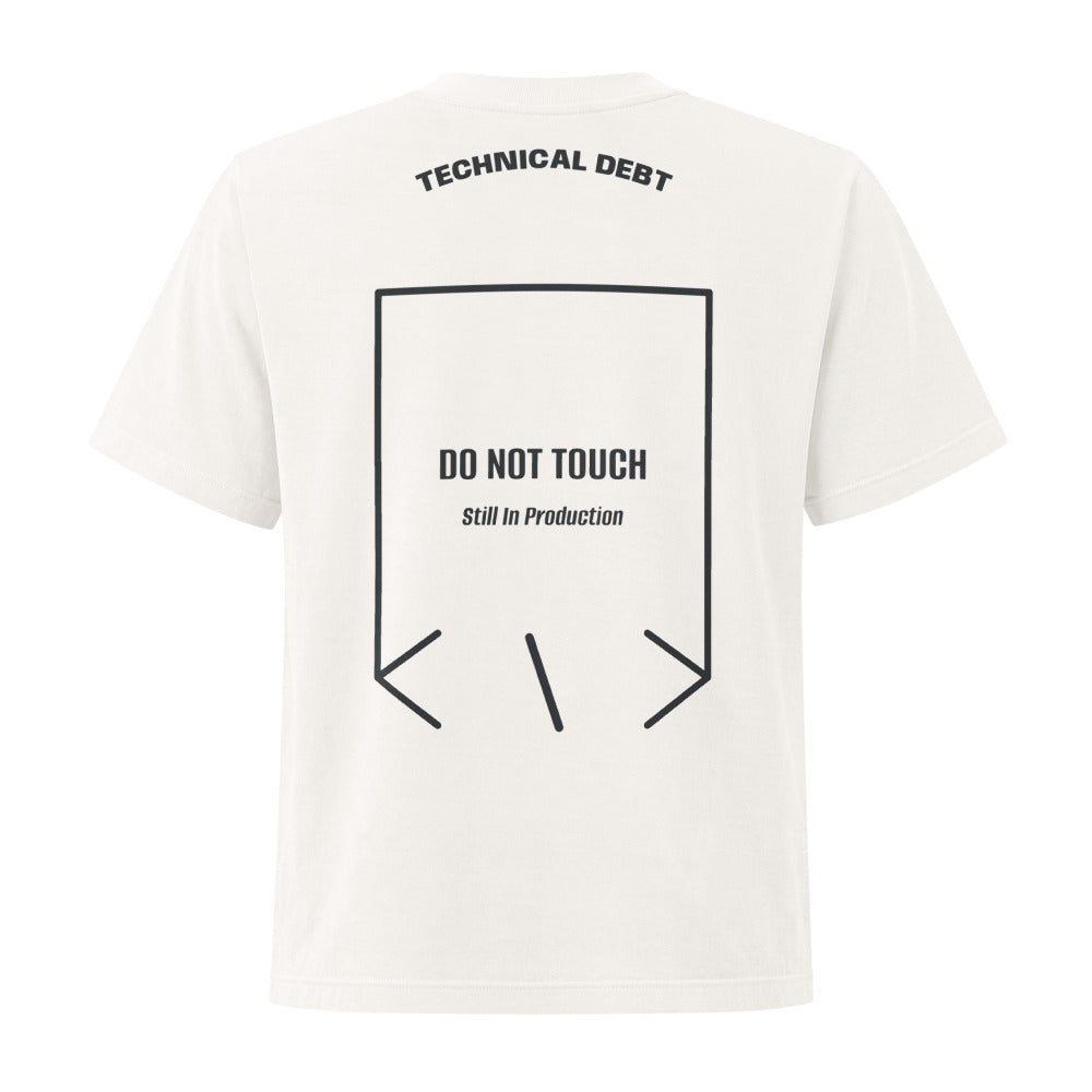 Do Not Touch — Vintage White Washed Black back mockup