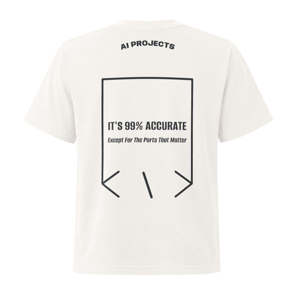 It's 99% Accurate — Vintage White Washed Black back mockup