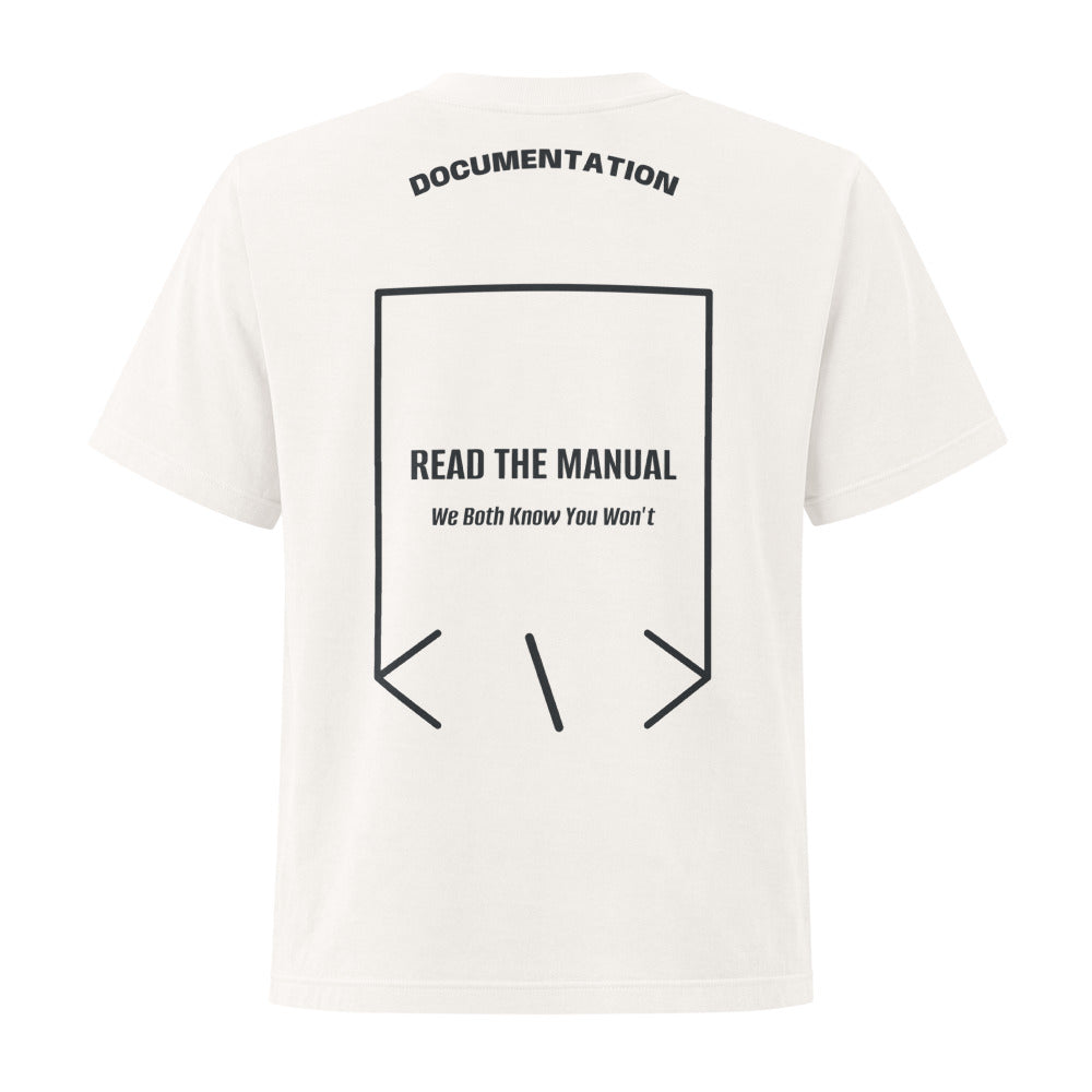 Read The Manual — Vintage White Washed Black back mockup