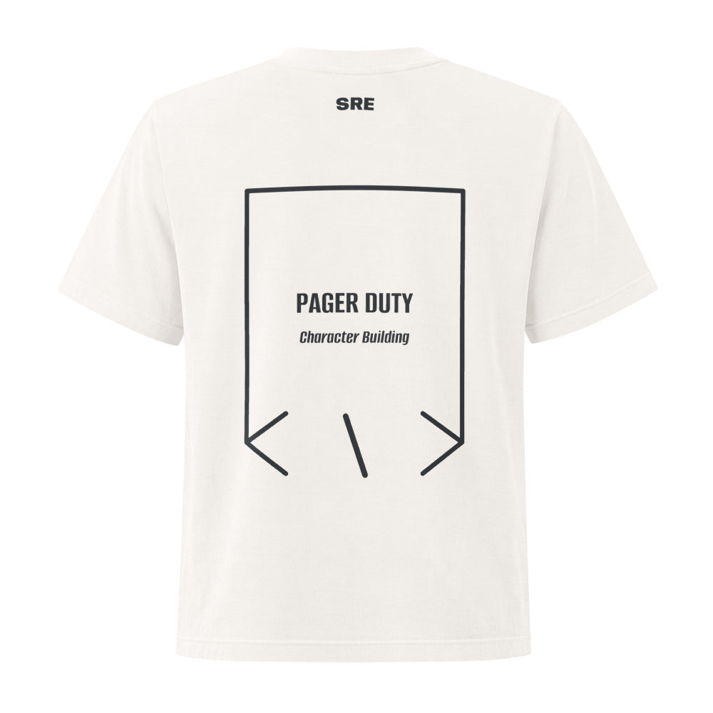 Pager Duty — Vintage White Washed Black back mockup