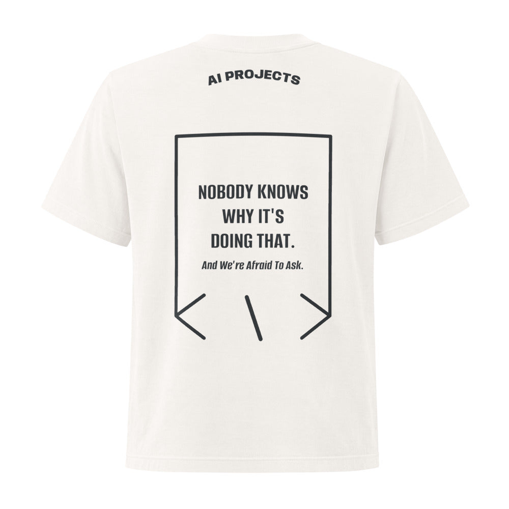 Nobody Knows Why It's Doing That. — Vintage White Washed Black back mockup