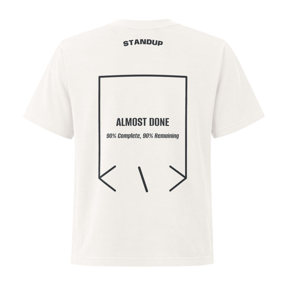 Almost Done — Vintage White Washed Black back mockup