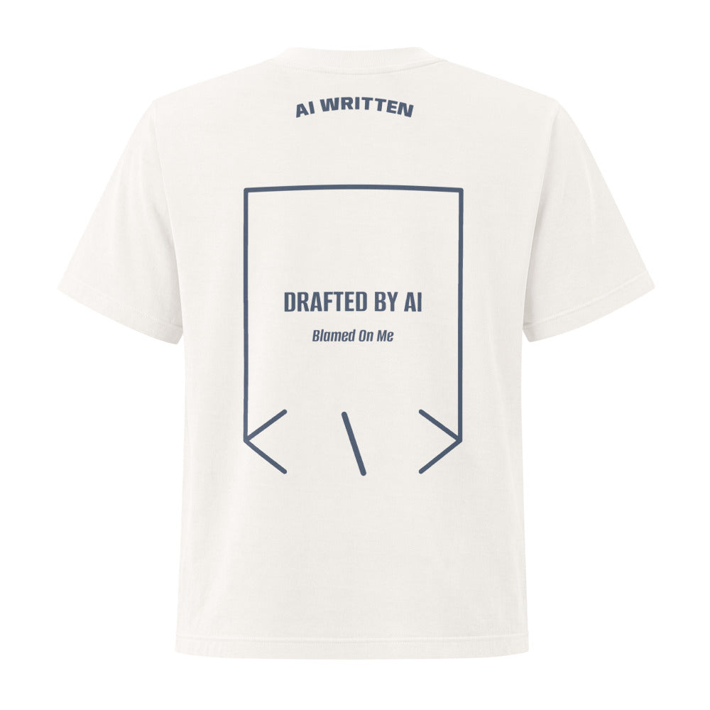 Drafted By AI — Vintage White Washed Navy back mockup