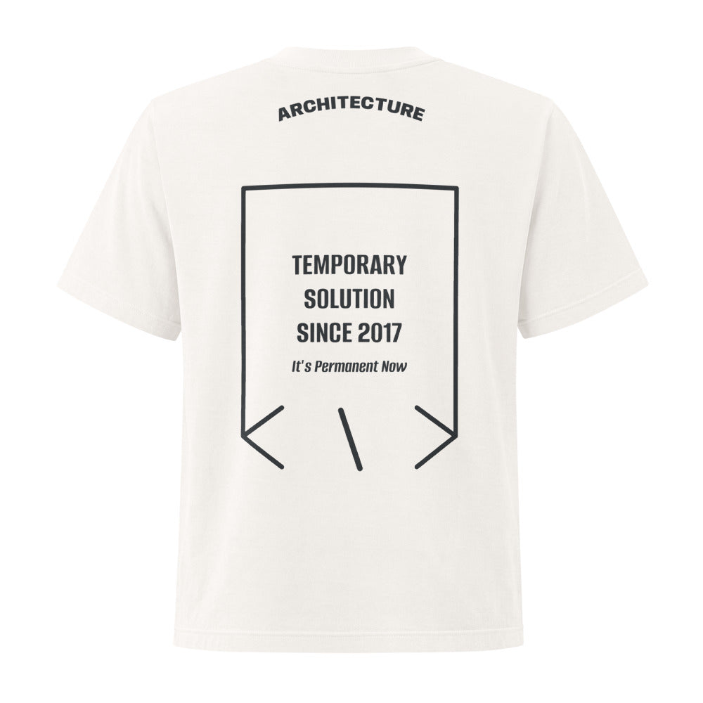 Temporary Solution Since 2017 — Vintage White Washed Black back mockup