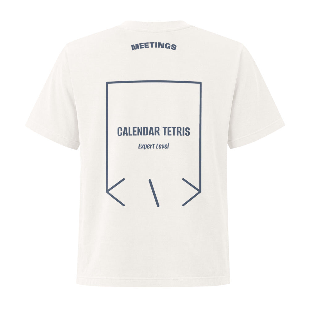 Calendar Tetris — Vintage White Washed Navy back mockup