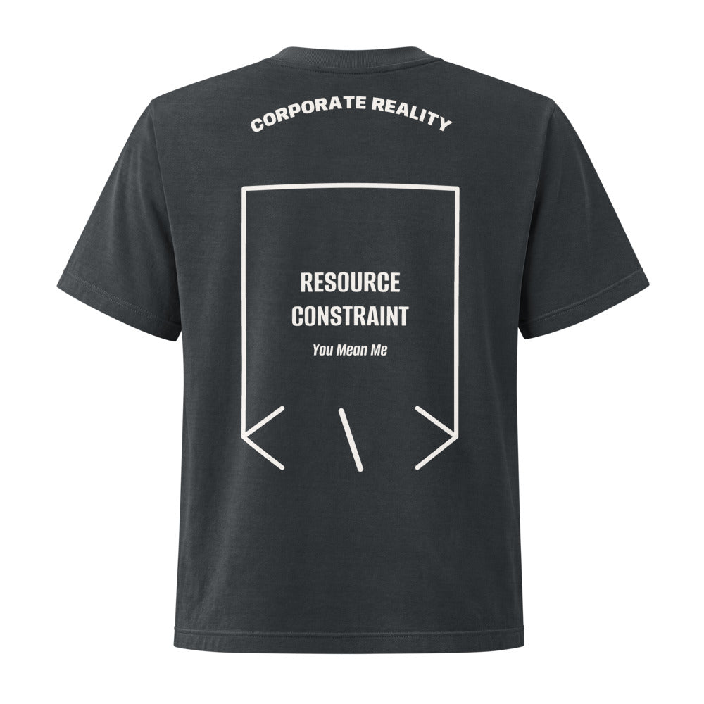 Resource Constraint — Washed Black Vintage White back mockup