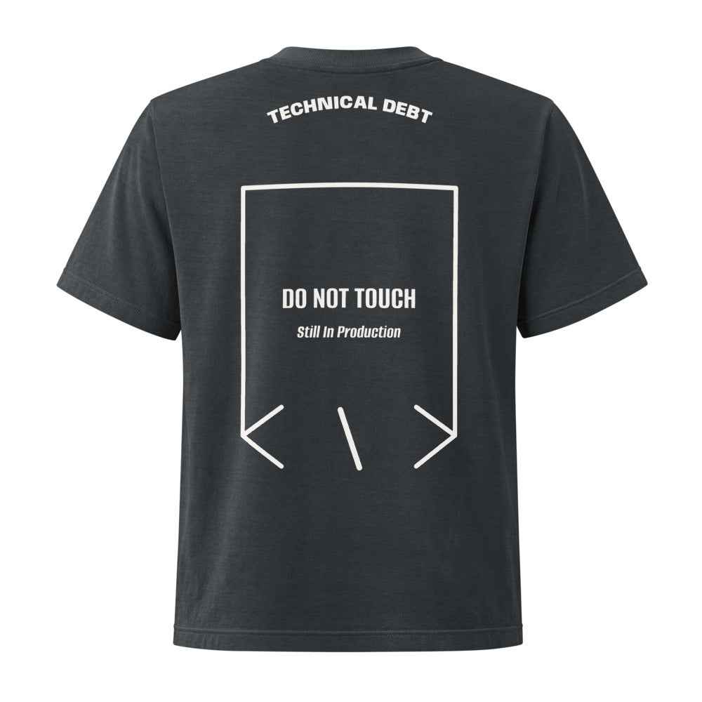 Do Not Touch — Washed Black Vintage White back mockup