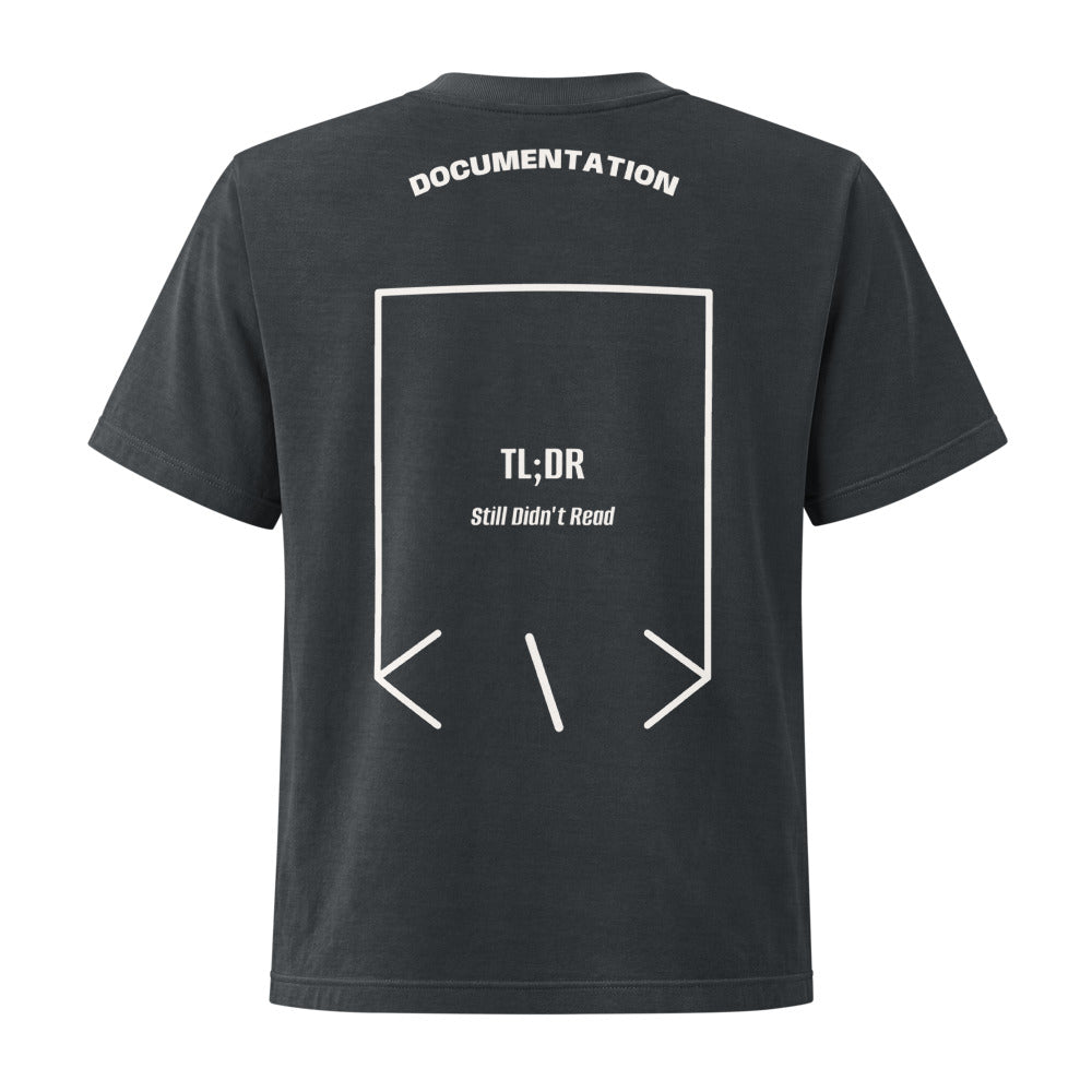 TL;DR — Washed Black Vintage White back mockup