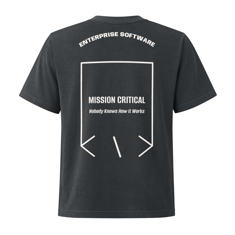 Mission Critical — Washed Black Vintage White back mockup