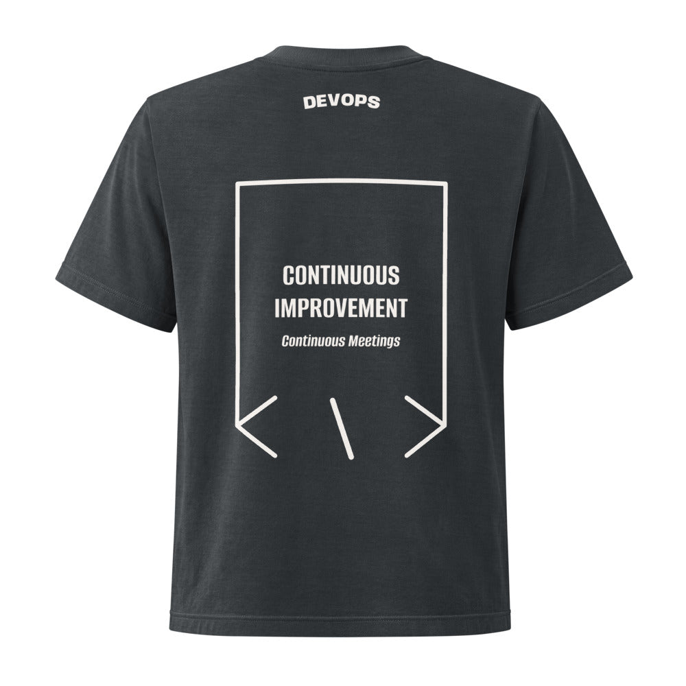 Continuous Improvement — Washed Black Vintage White back mockup