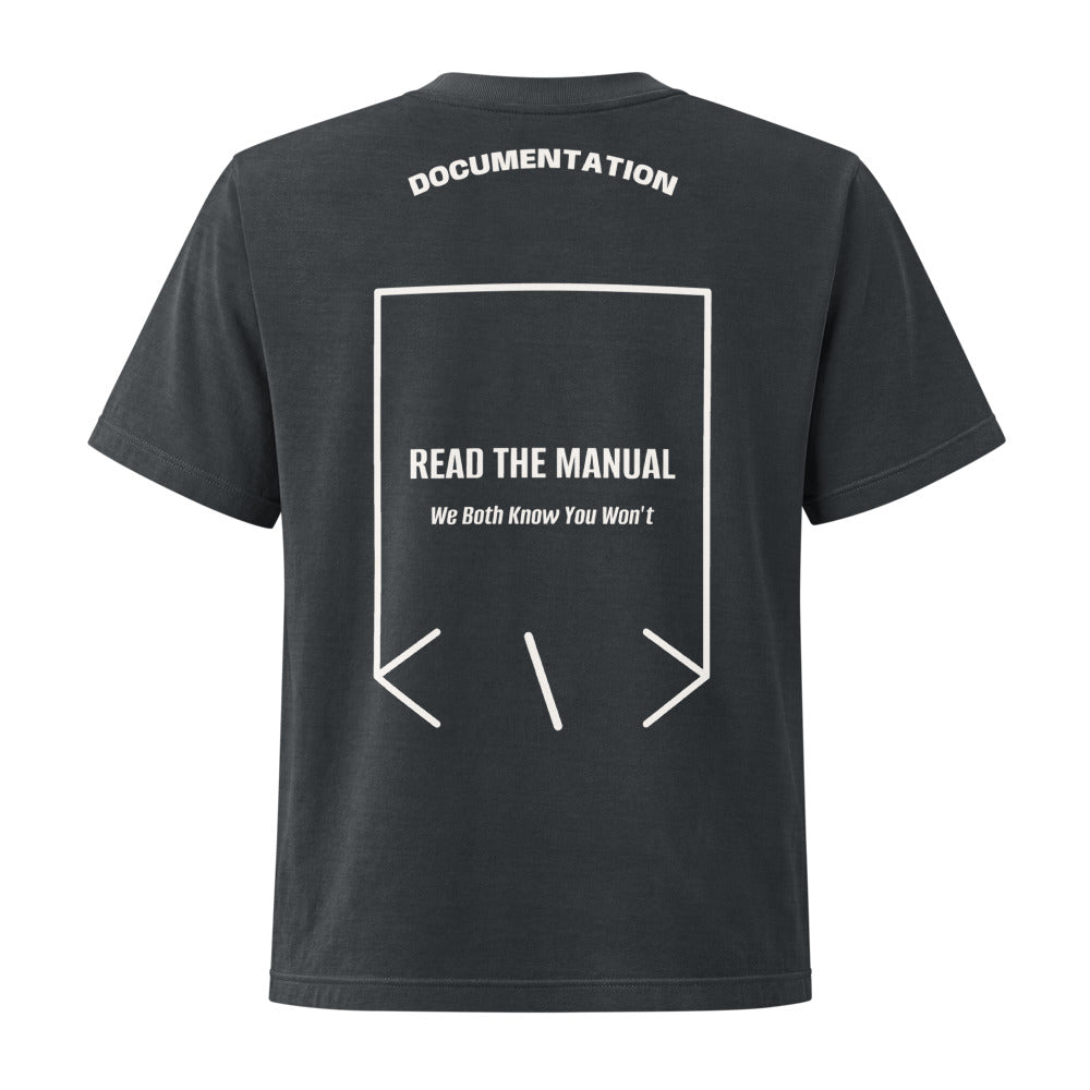 Read The Manual — Washed Black Vintage White back mockup