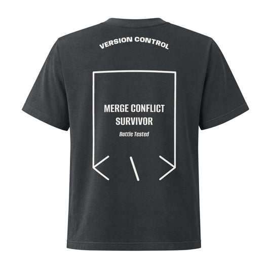 Merge Conflict Survivor — secondary back mockup