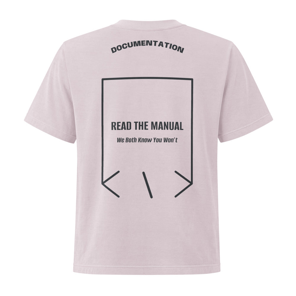 Read The Manual — Washed Lavender Washed Black back mockup