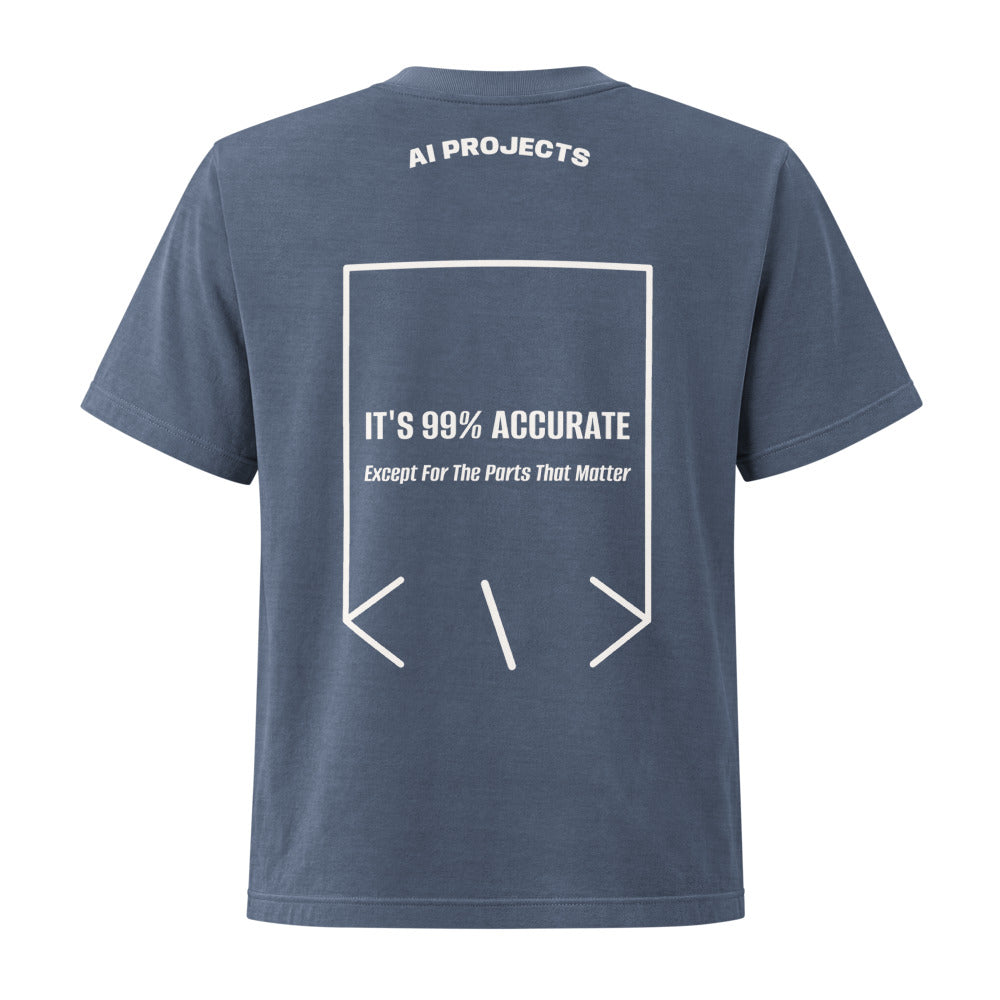 It's 99% Accurate — Washed Navy Vintage White back mockup