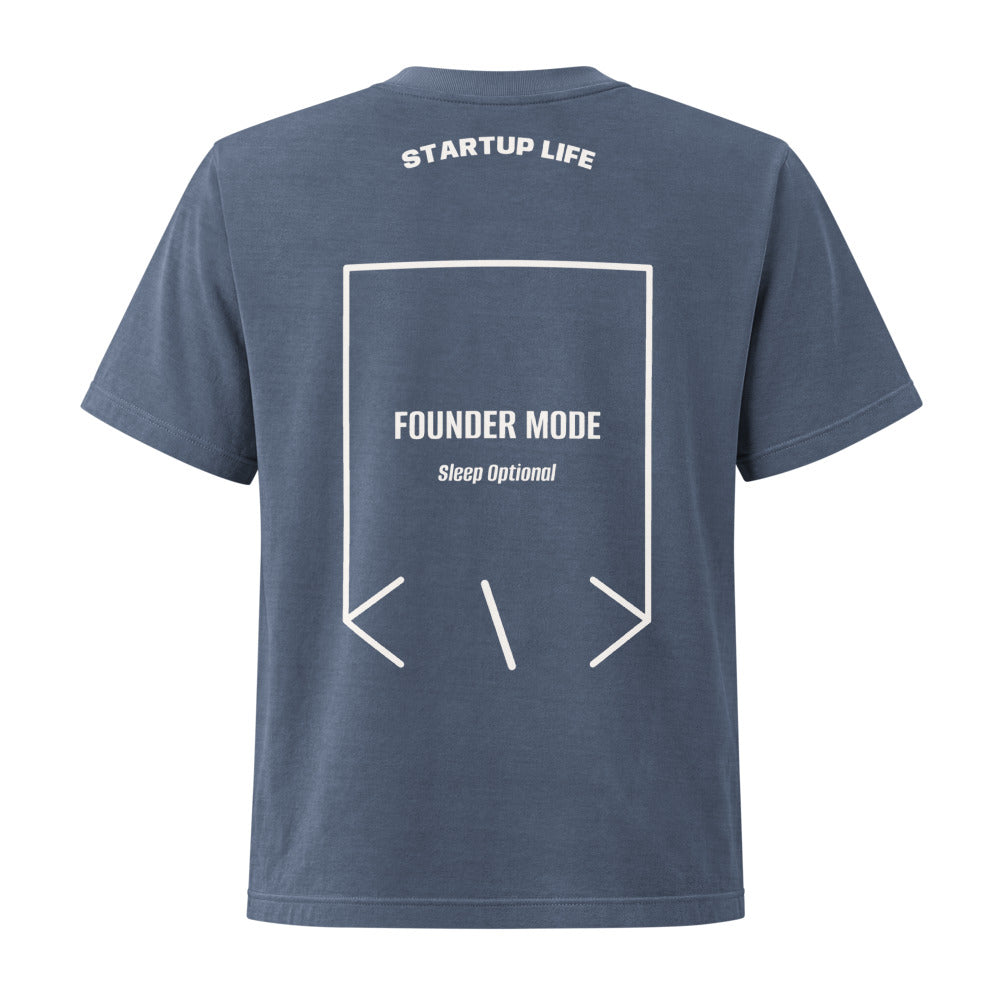 Founder Mode — Washed Navy Vintage White back mockup