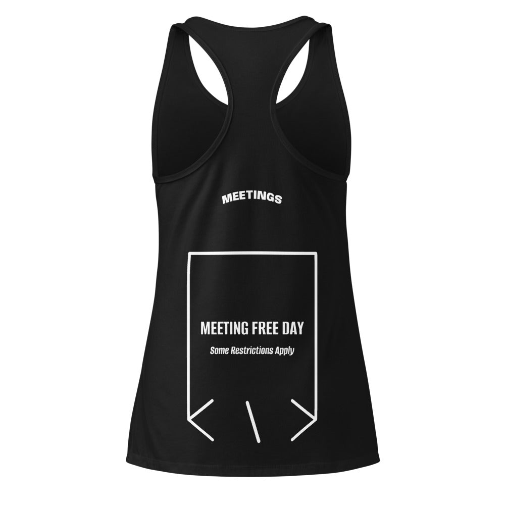Meeting Free Day — Black White back mockup
