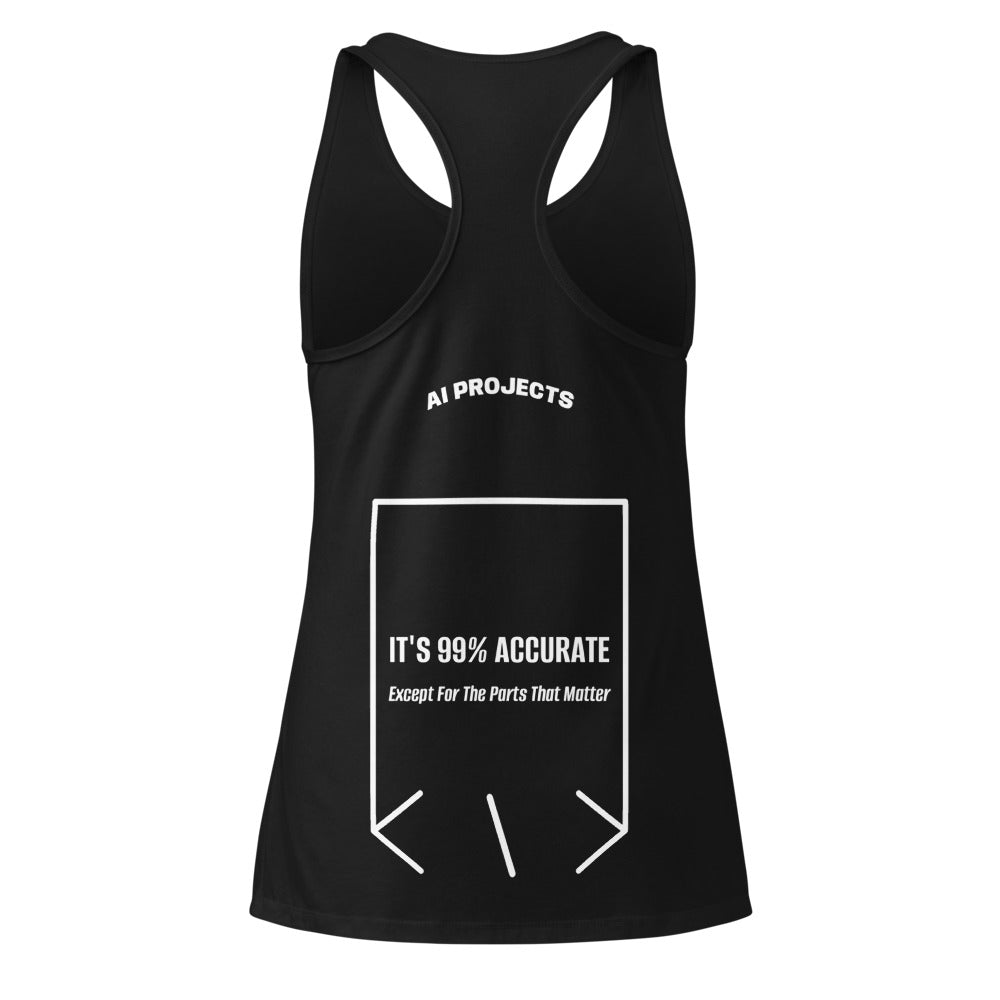 It's 99% Accurate — Black White back mockup
