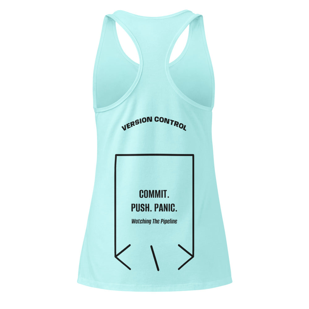 Commit. Push. Panic. — Cancun Black back mockup