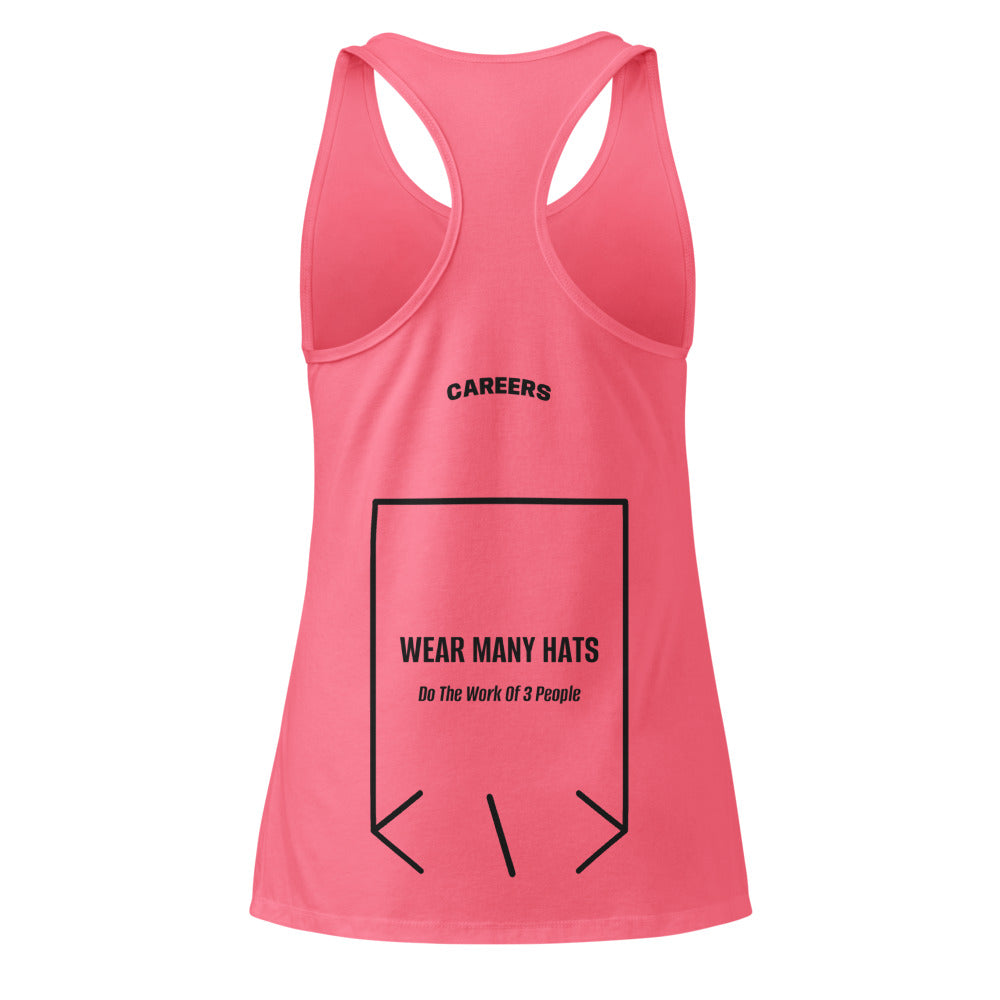Wear Many Hats — Hot Pink Black back mockup