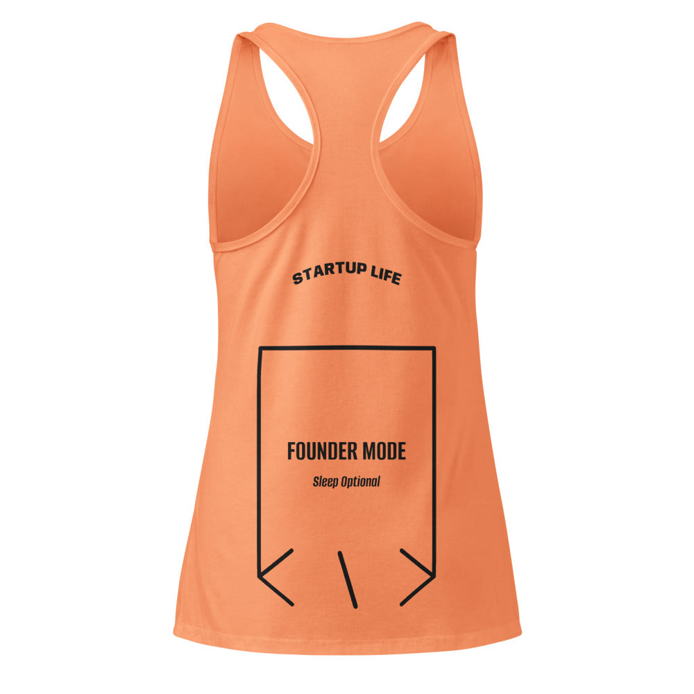 Founder Mode — Light Orange Black back mockup
