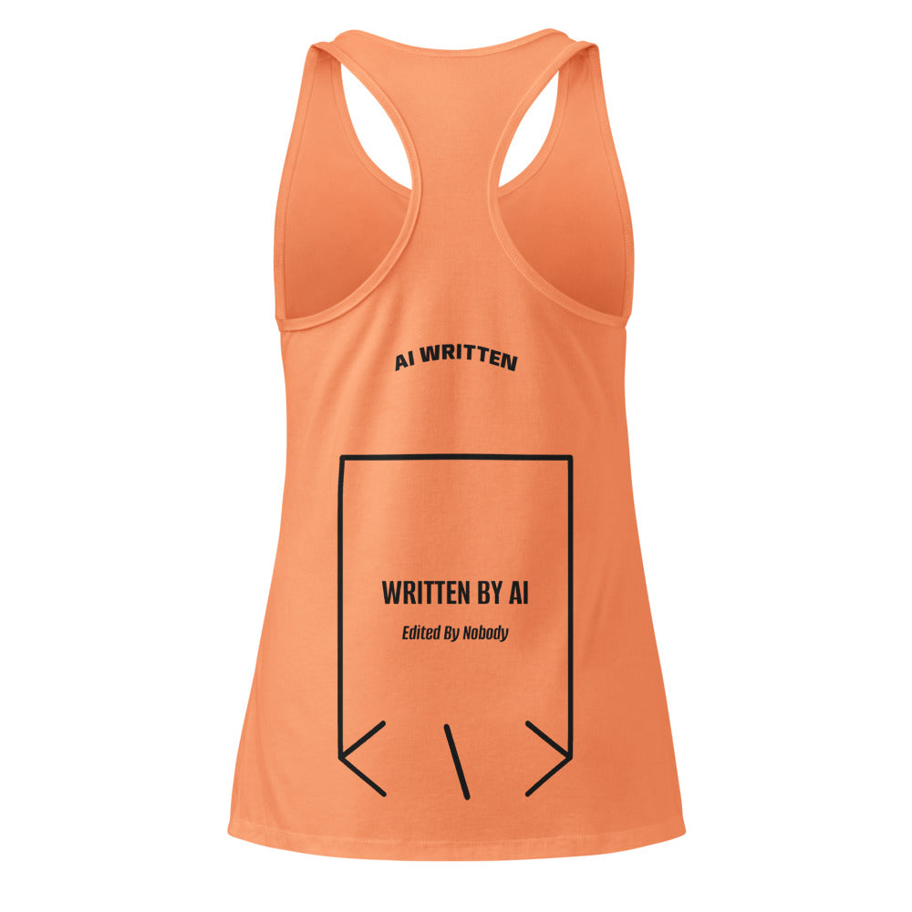 Written By AI — Light Orange Black back mockup