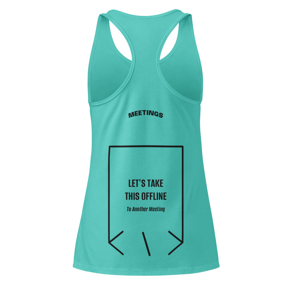 Let's Take This Offline — Tahiti Blue Black back mockup
