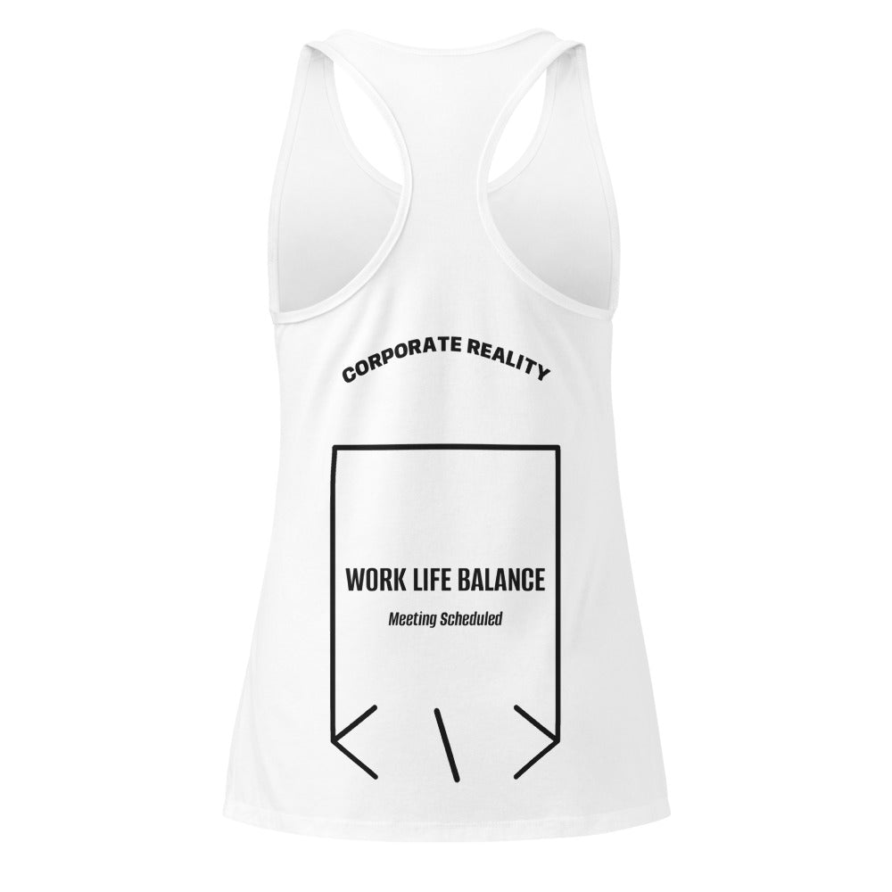Work Life Balance — White Black back mockup
