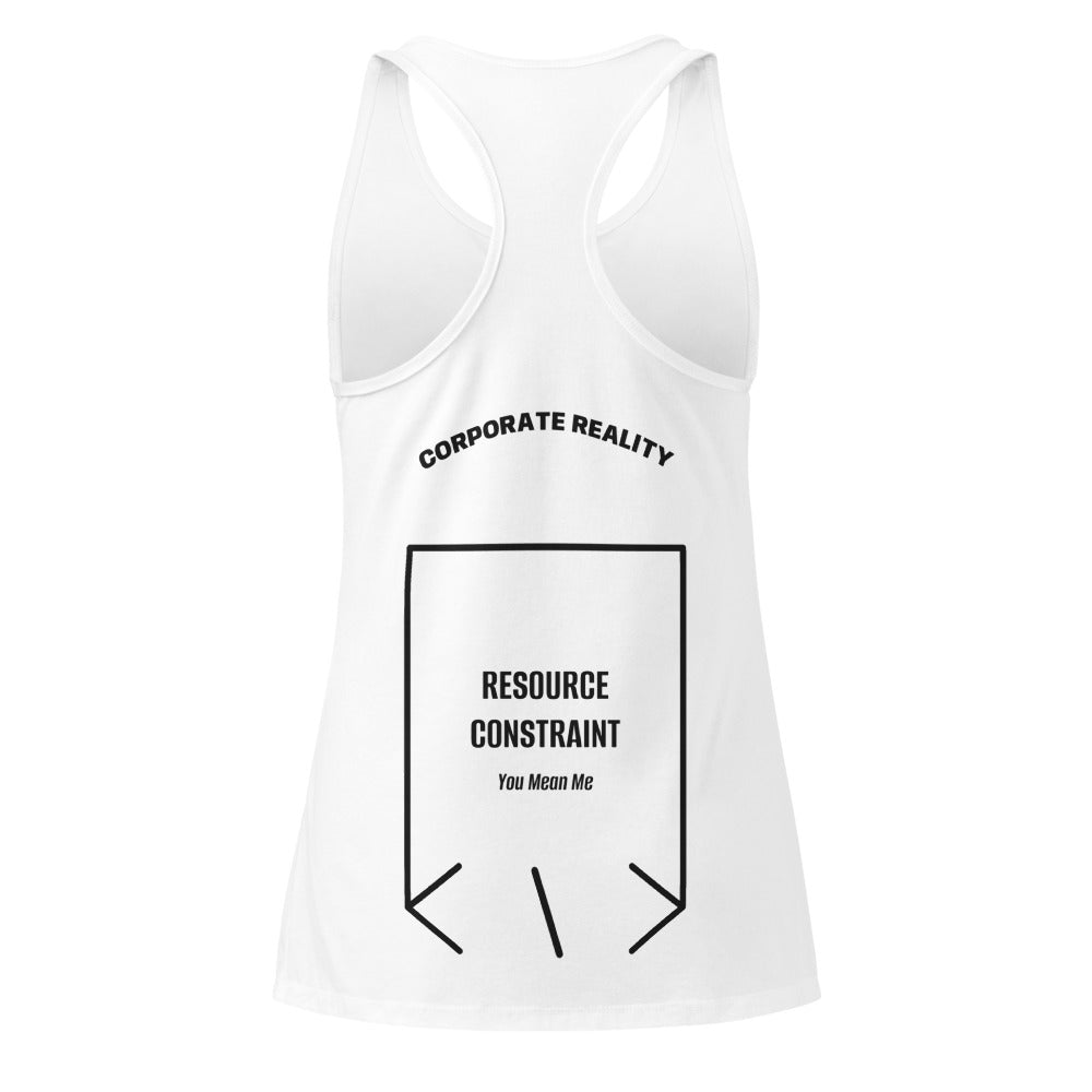 Resource Constraint — White Black back mockup