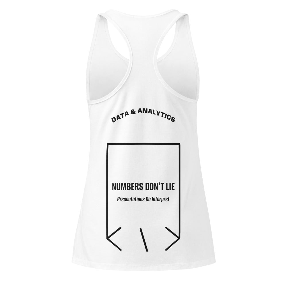 Numbers Don't Lie — White Black back mockup