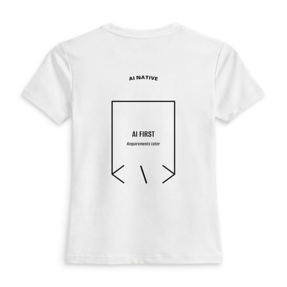 AI First — White Black back mockup