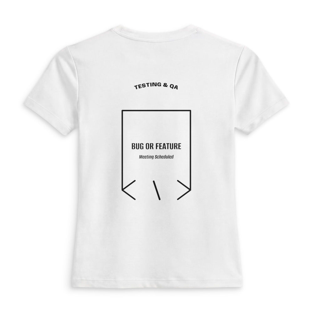 Bug Or Feature — White Black back mockup