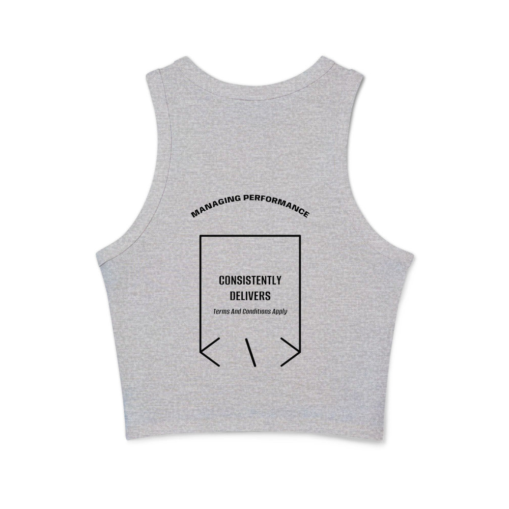 Consistently Delivers — Athletic Heather Solid Black Blend back mockup