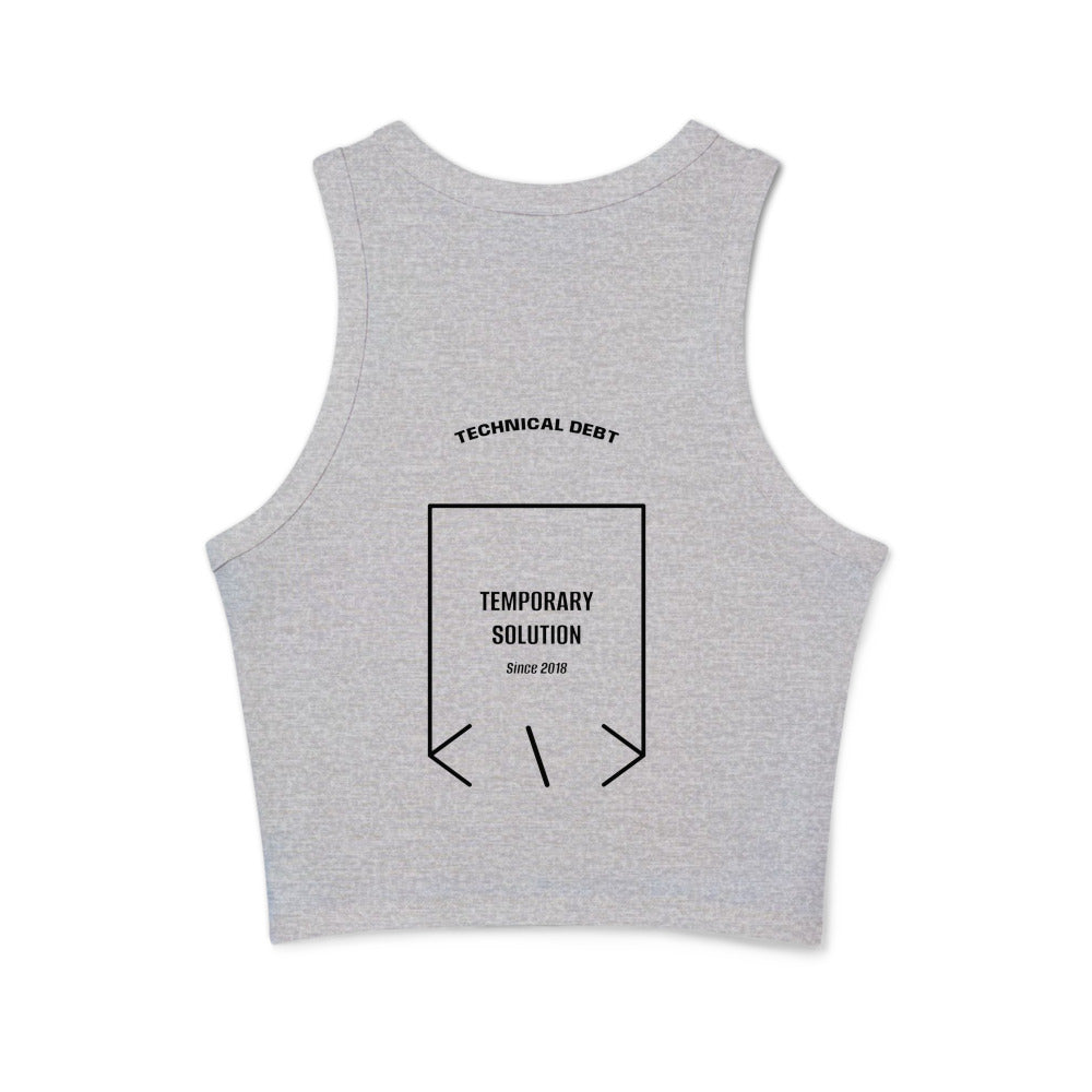 Temporary Solution — Athletic Heather Solid Black Blend back mockup