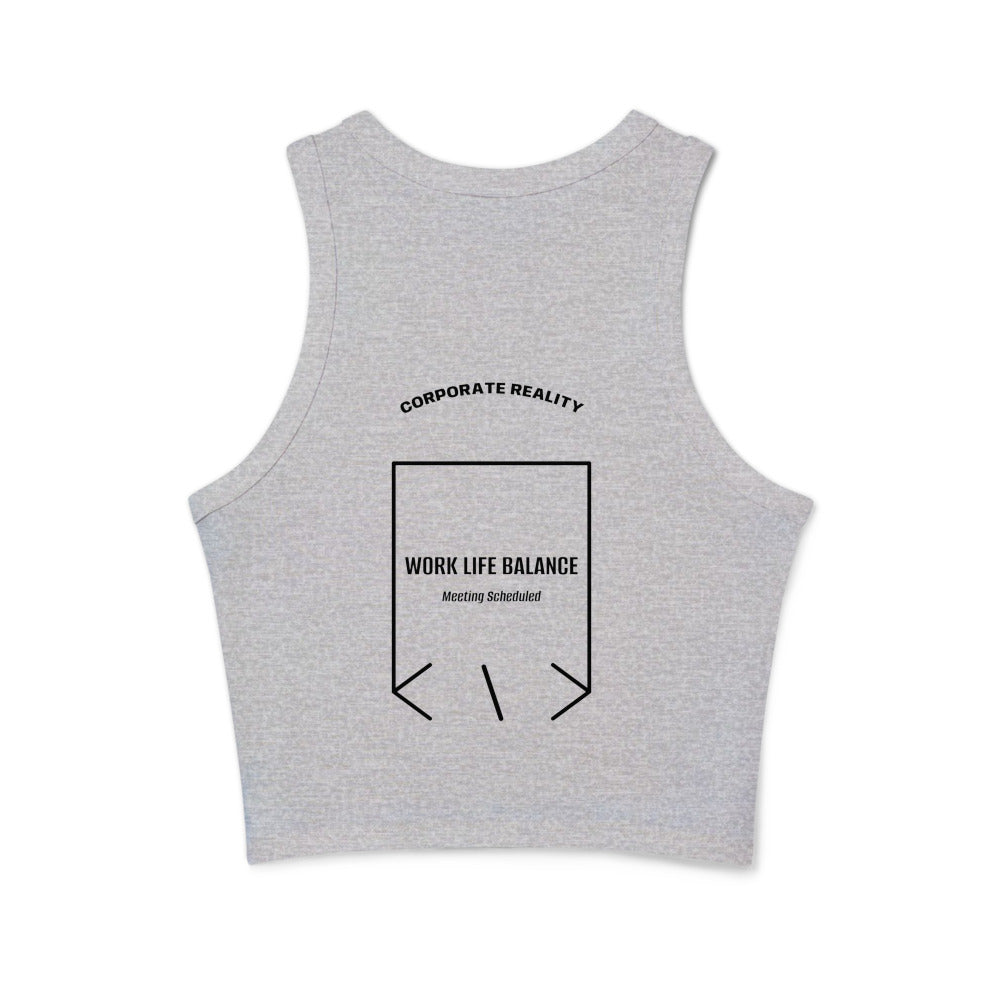 Work Life Balance — Athletic Heather Solid Black Blend back mockup