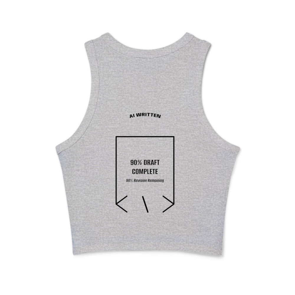 90% Draft Complete — Athletic Heather Solid Black Blend back mockup