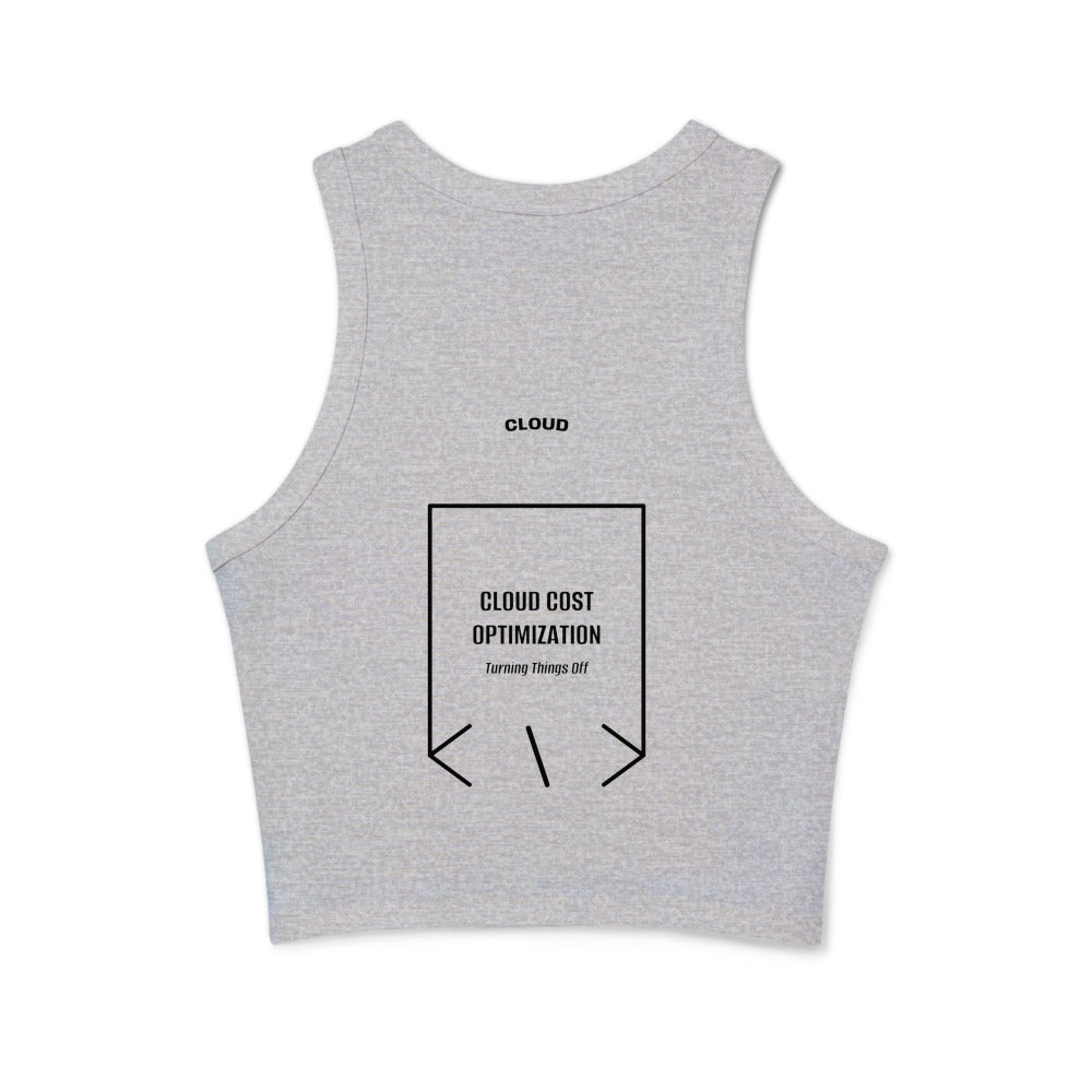 Cloud Cost Optimization — Athletic Heather Solid Black Blend back mockup
