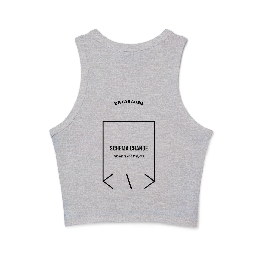 Schema Change — Athletic Heather Solid Black Blend back mockup