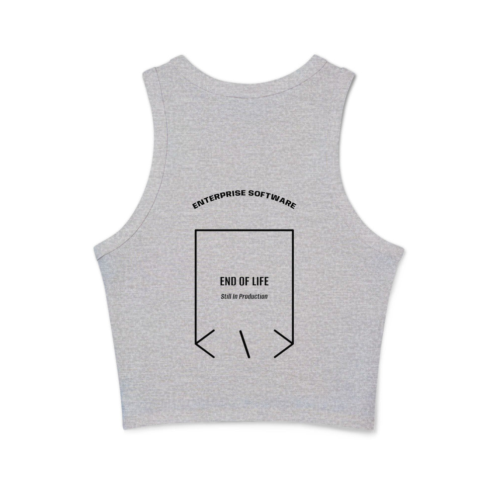 End Of Life — Athletic Heather Solid Black Blend back mockup