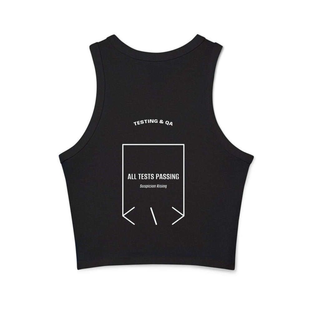 All Tests Passing — Solid Black Blend Solid White Blend back mockup