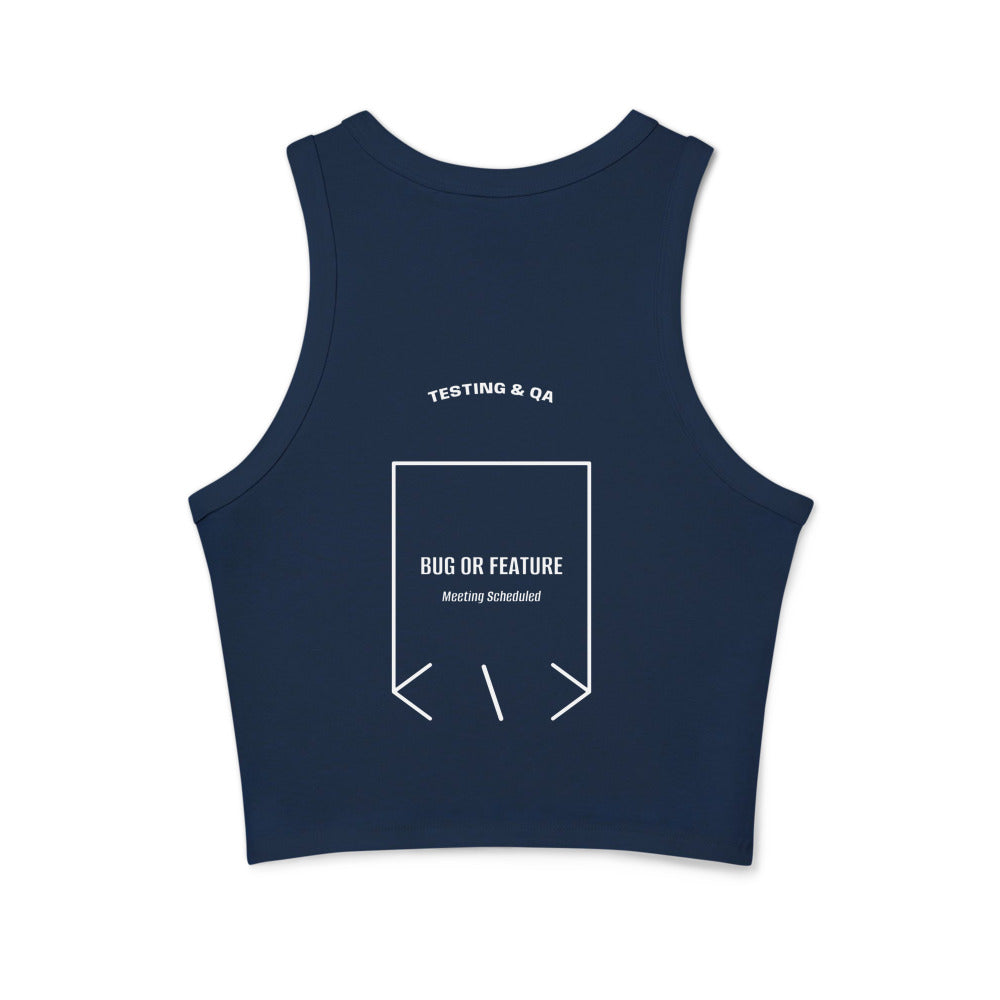 Bug Or Feature — Solid Navy Blend Solid White Blend back mockup